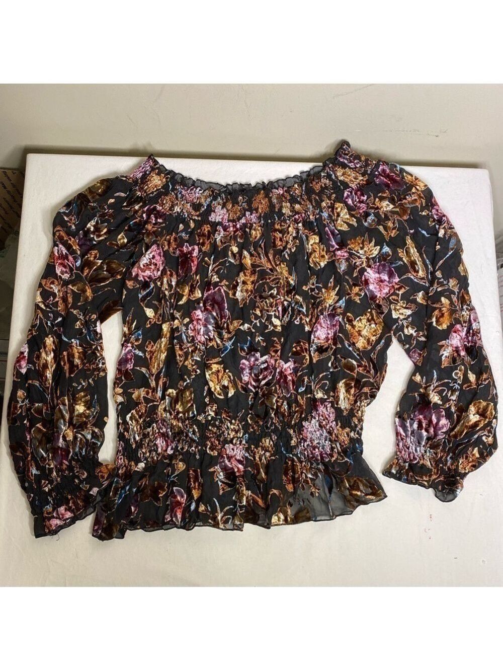 Colleen Lopez Burnout Blouse M